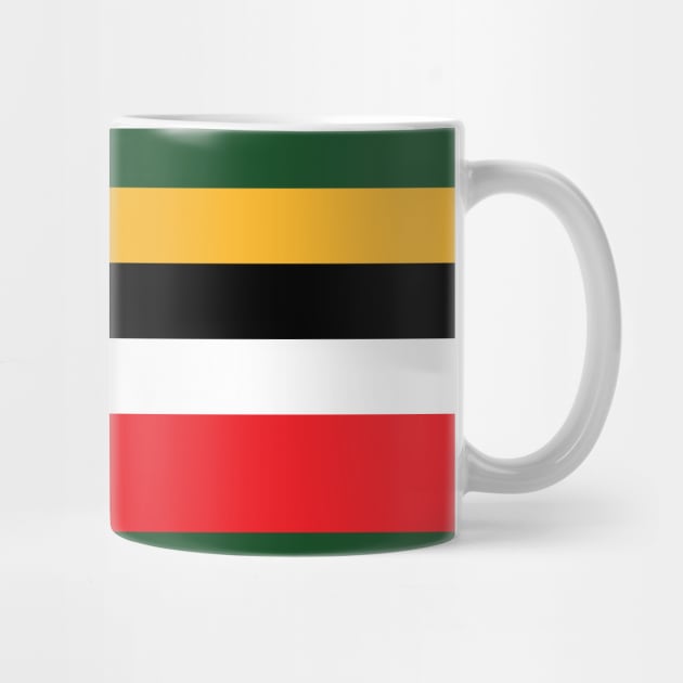 Dominica Color Block - Red Yellow Green White Black by IslandConcepts